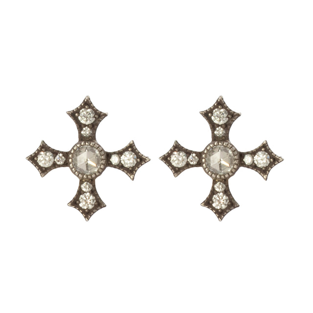 Arman Sarkisyan Cross Studs front view 