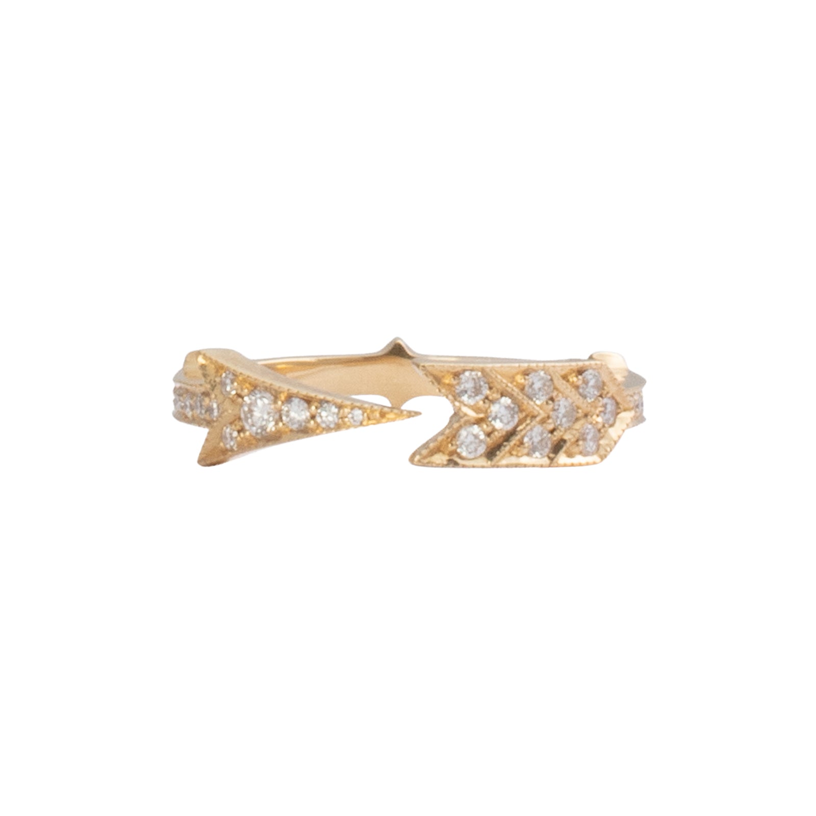 Arman Sarkisyan Arrow Ring - Diamond front view