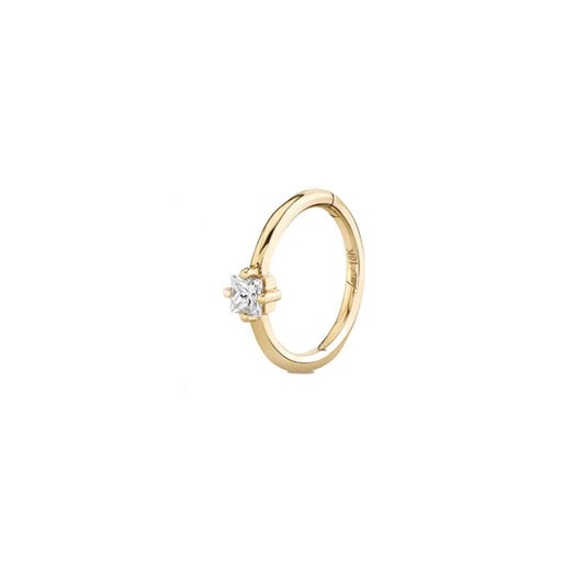 Princess Cut Diamond Seamless Huggie