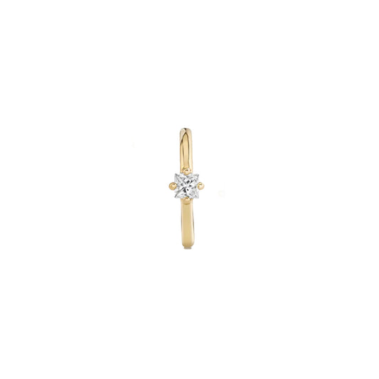 Princess Cut Diamond Seamless Huggie - Main Img