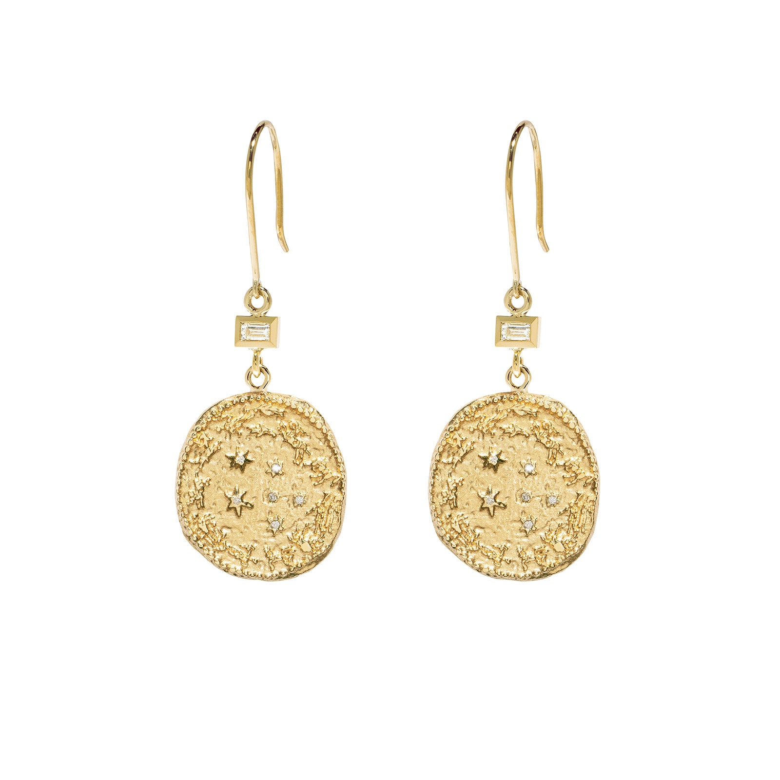 Zodiac Coin Earrings - Earrings - Broken English Jewelry