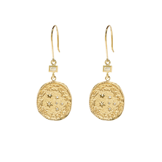 Zodiac Coin Earrings - Earrings - Broken English Jewelry