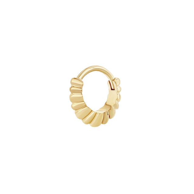 Fluted Crescent Huggie