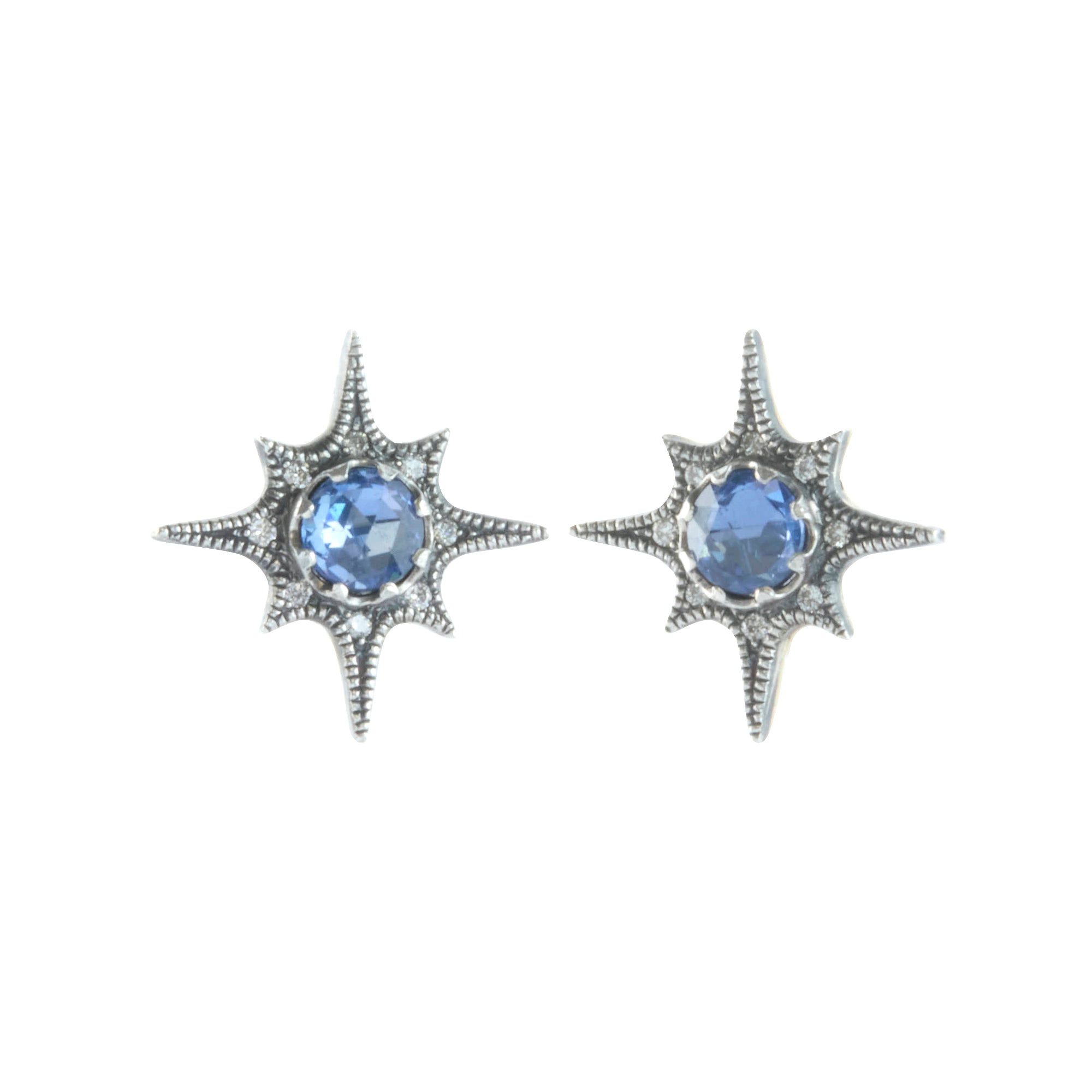 Sapphire North Star Studs