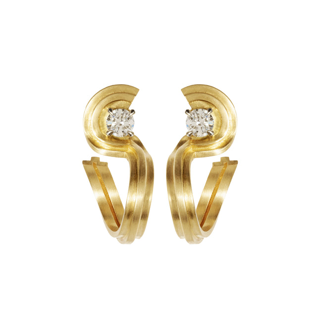Ocean Diamond Hoops