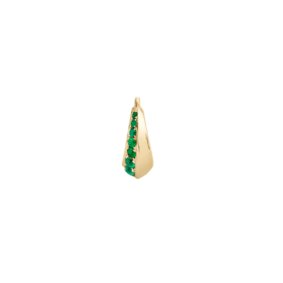 Lizzie Mandler Emerald Crescent Huggie Hoop - Earrings - Broken English Jewelry