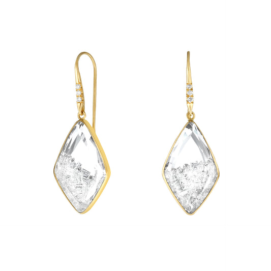Pair Kaleidoscope Shaker Kite Earrings 18K Rose Gold - Main Img