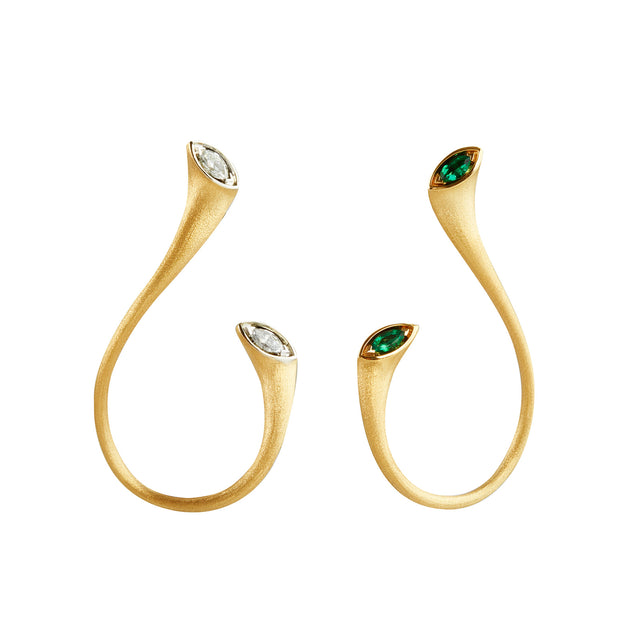 Mike Joseph Snake Swirl Earrings - Earrings - Broken English Jewelry front view