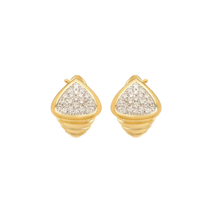 Marina B Trisola Huggie Earrings - Earrings - Broken English Jewelry front view