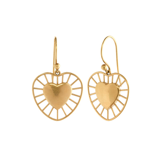 Radial Heart Earrings - Main Img