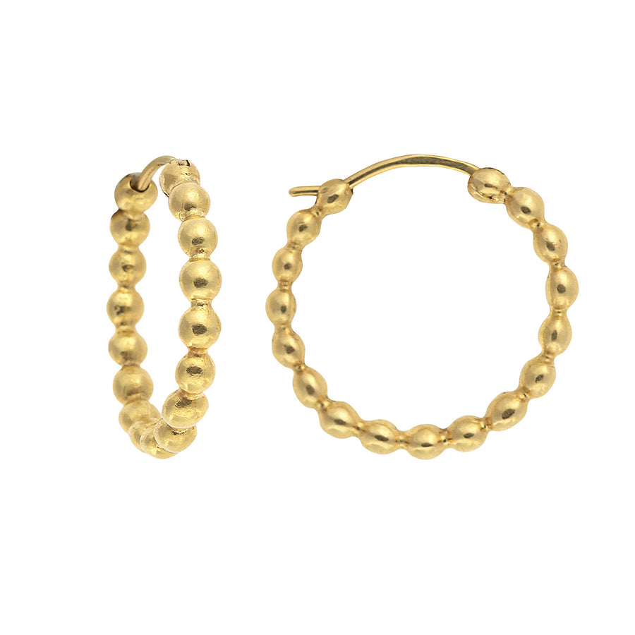 Christina Alexiou Demetra Hoop Earrings - Earrings - Broken English Jewelry front and side view