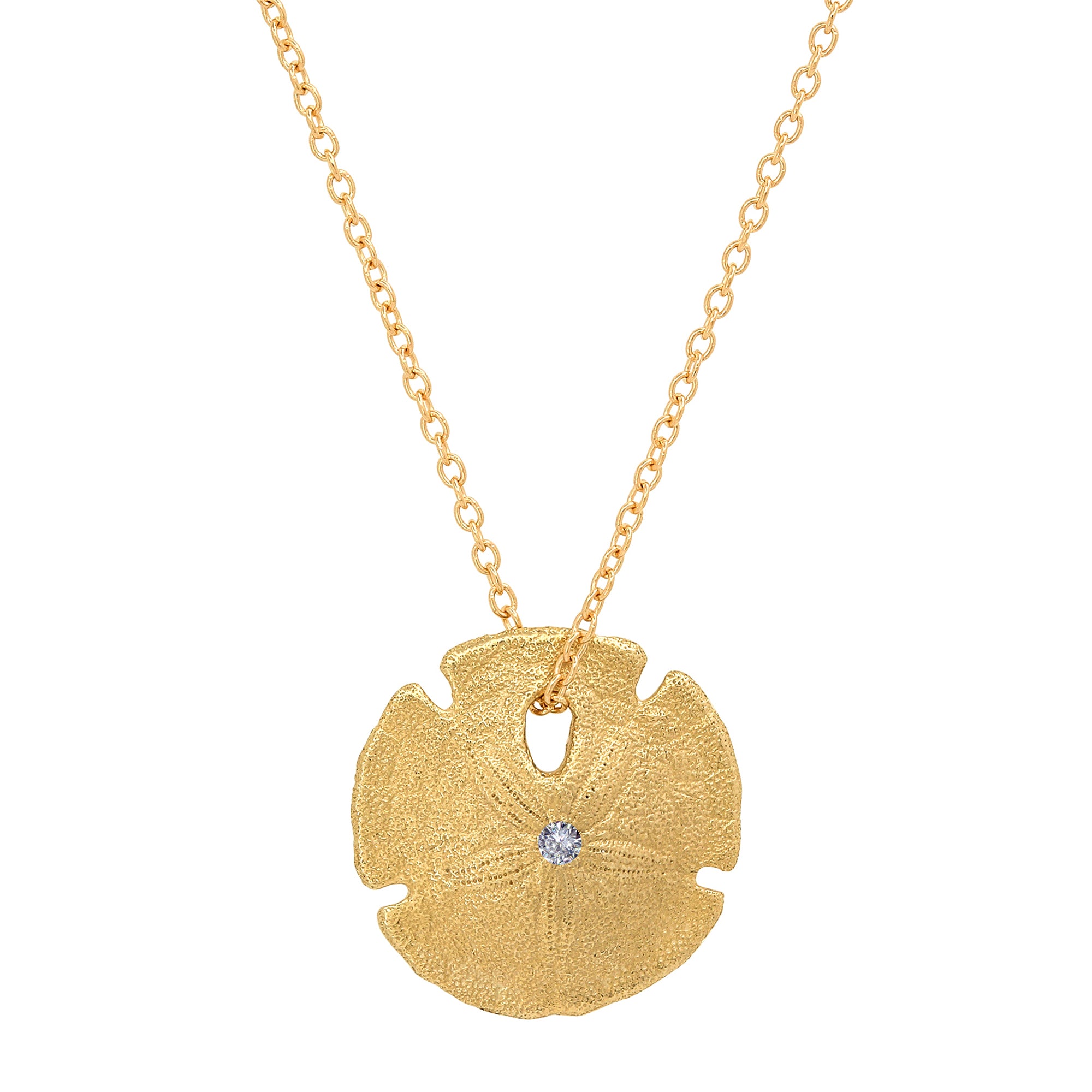 Diamond Small Sand Dollar Necklace