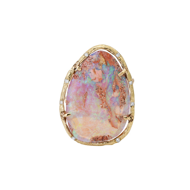 Pastel Opal and Diamond Ring