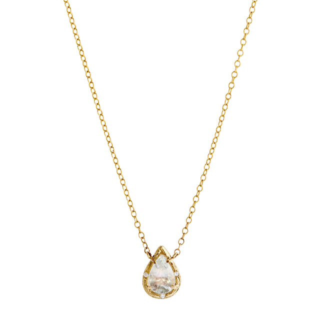 Royal Moonstone and Diamond Necklace