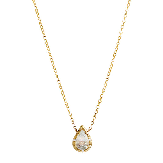 Royal Moonstone and Diamond Necklace - Main Img