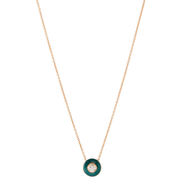 Selim Mouzannar Mina Pendant Necklace - Petrol Enamel - Necklaces - Broken English Jewelry