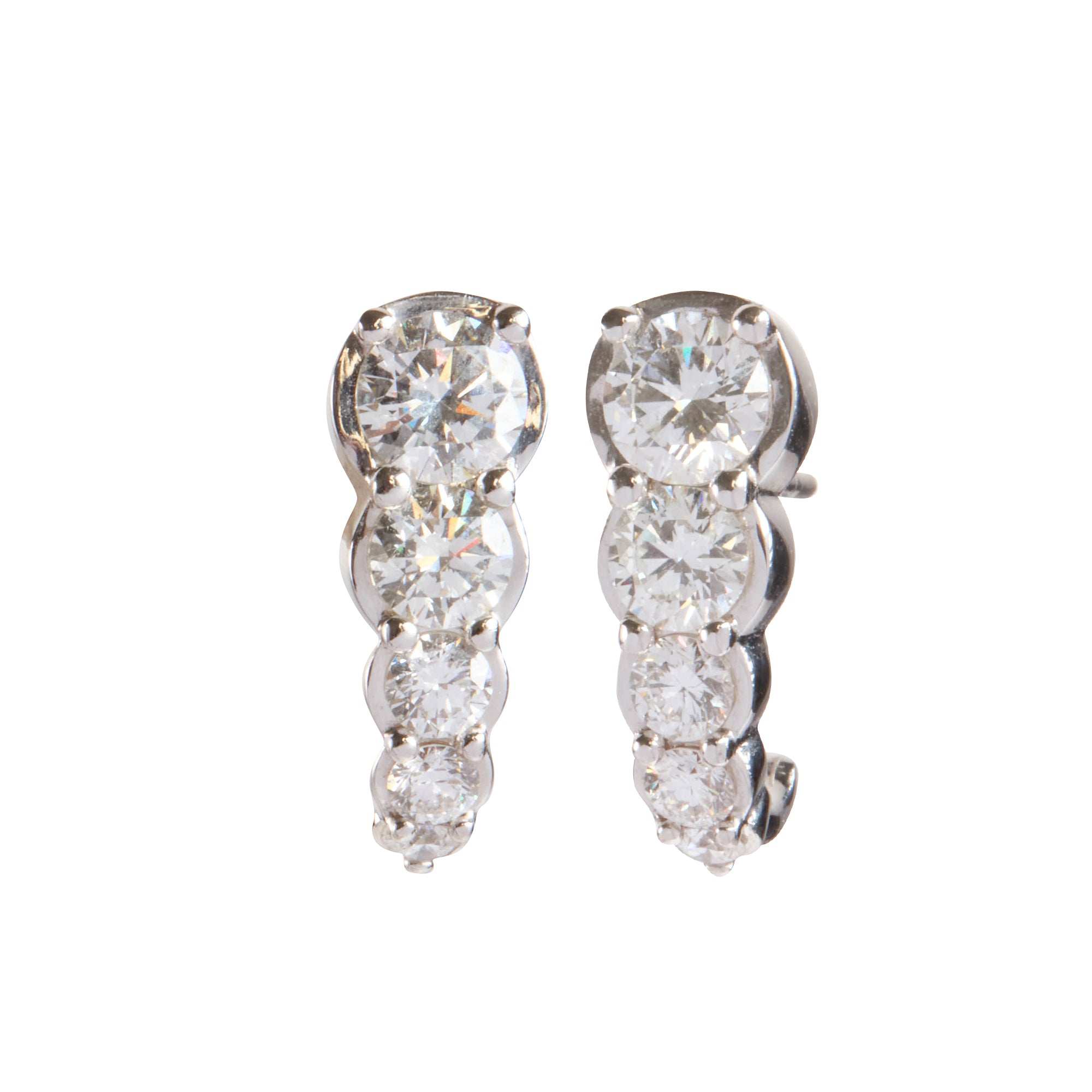 Diamond Curled Earrings