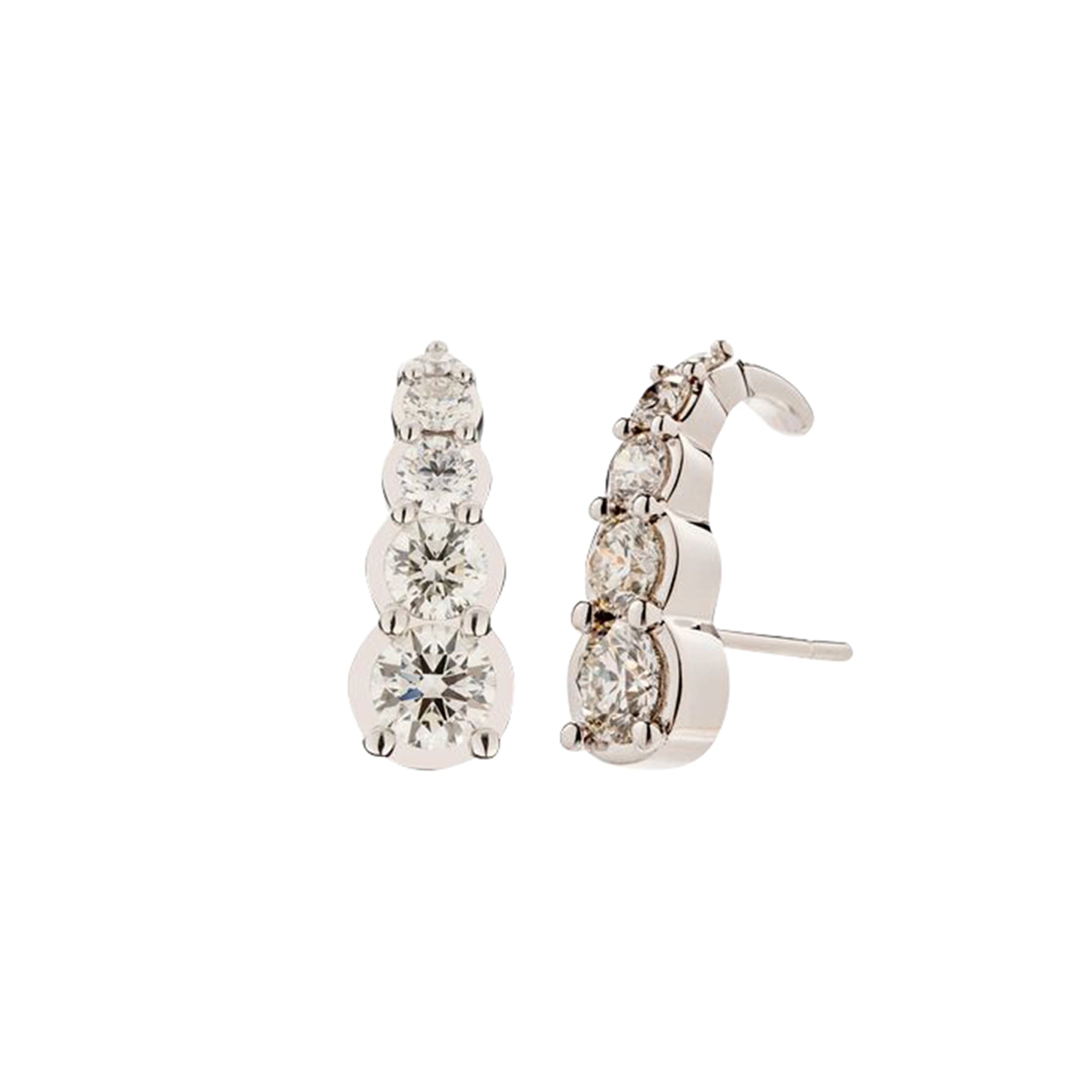 Diamond Curled Earrings