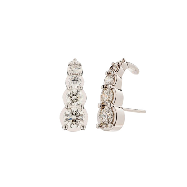 Diamond Curled Earrings