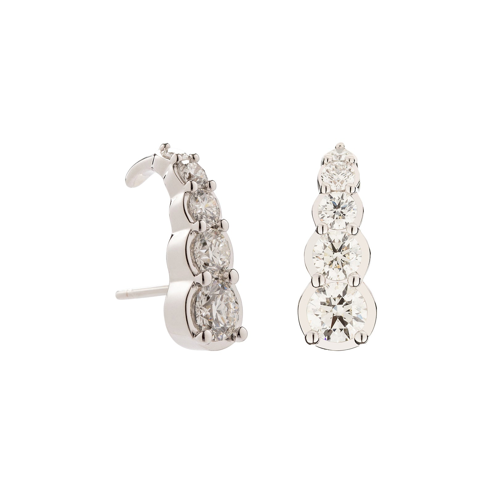 Diamond Curled Earrings