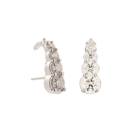 Diamond Curled Earrings - Main Img