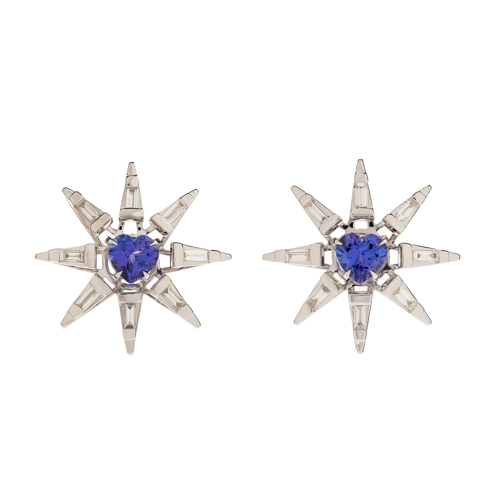 Ara Vartanian Tanzanite Pulsar Earrings front view