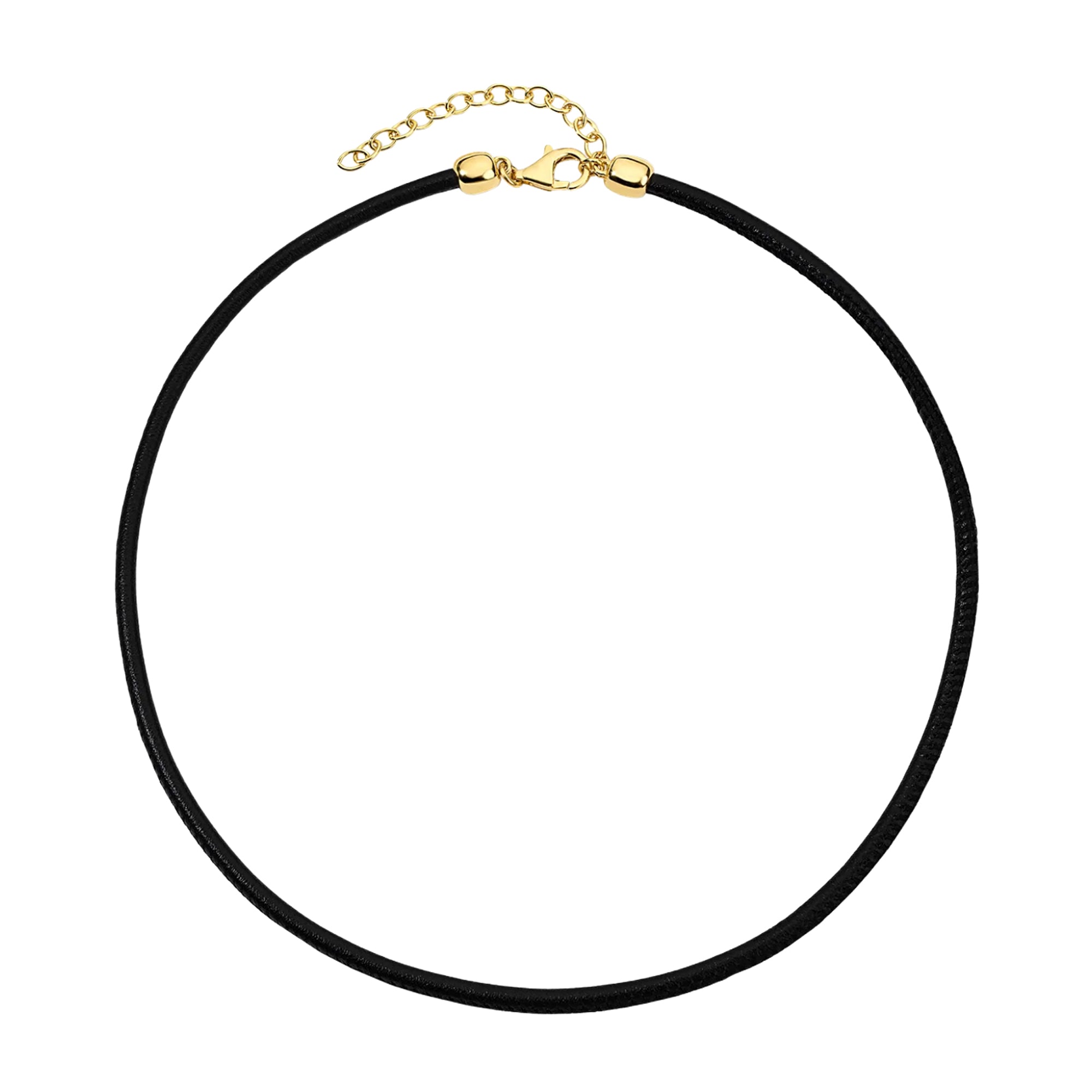 Black Leather Cord Necklace