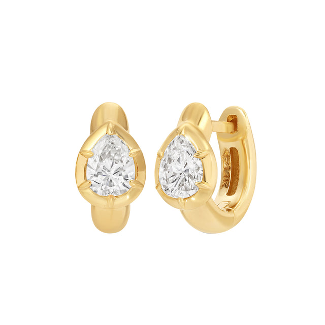 Carbon & Hyde - Diamond XL Pear Solis Huggies