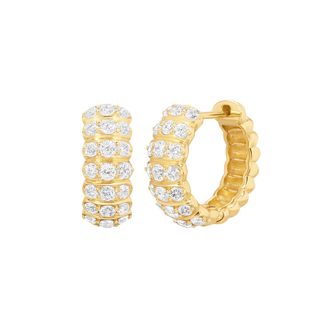 Carbon & Hyde - Diamond Reverie Hoop Earrings