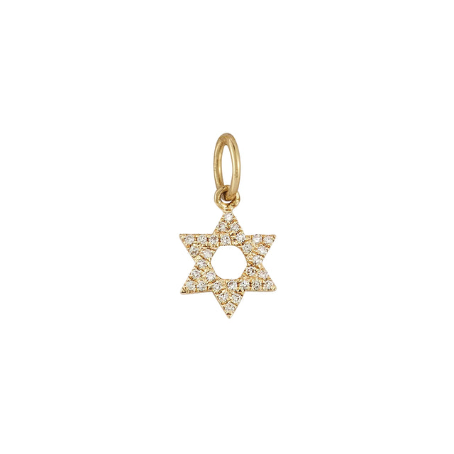 Star of David Diamond Charm