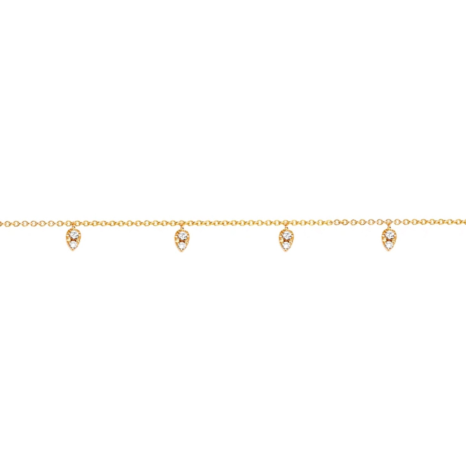 EF Collection Teardrop Chain Anklet - Anklets - Broken English Jewelry detail