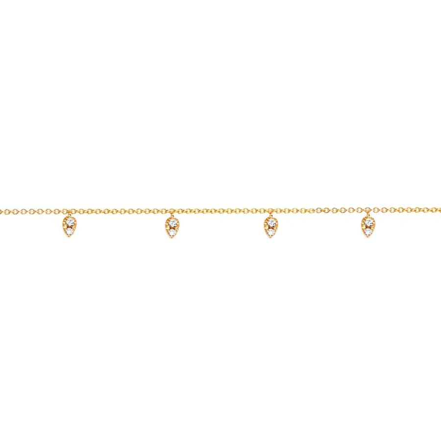 EF Collection Teardrop Chain Anklet - Anklets - Broken English Jewelry detail