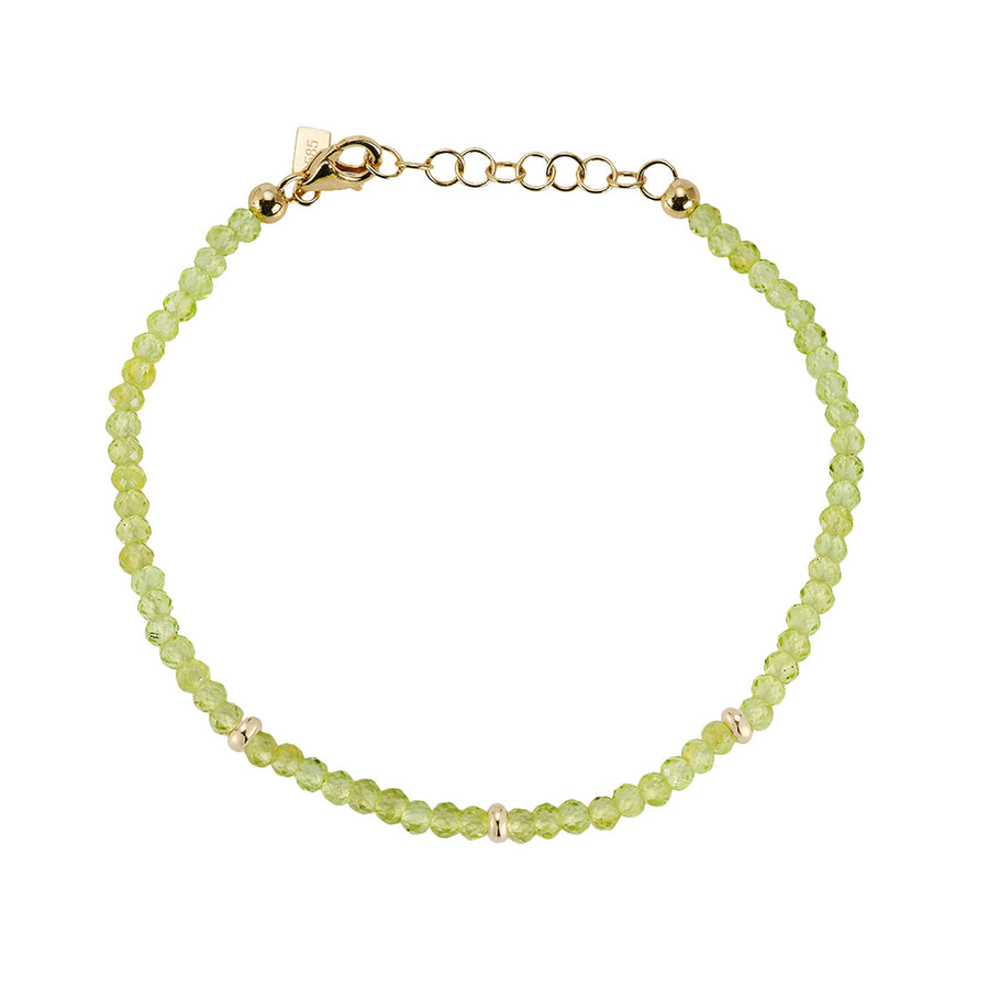 EF Collection Peridot Birthstone Bead Bracelet - Bracelets - Broken English Jewelry
