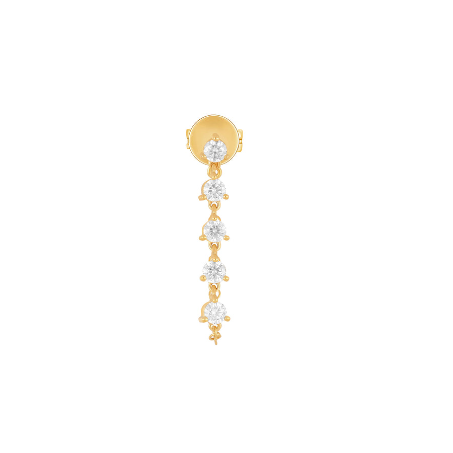 EF Collection Chain Stud Earring - Yellow Gold, front view
