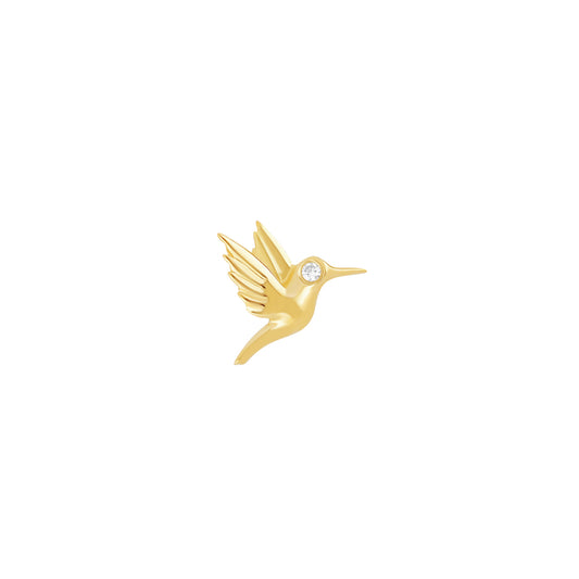 Mini Hummingbird Stud Earring - Main Img