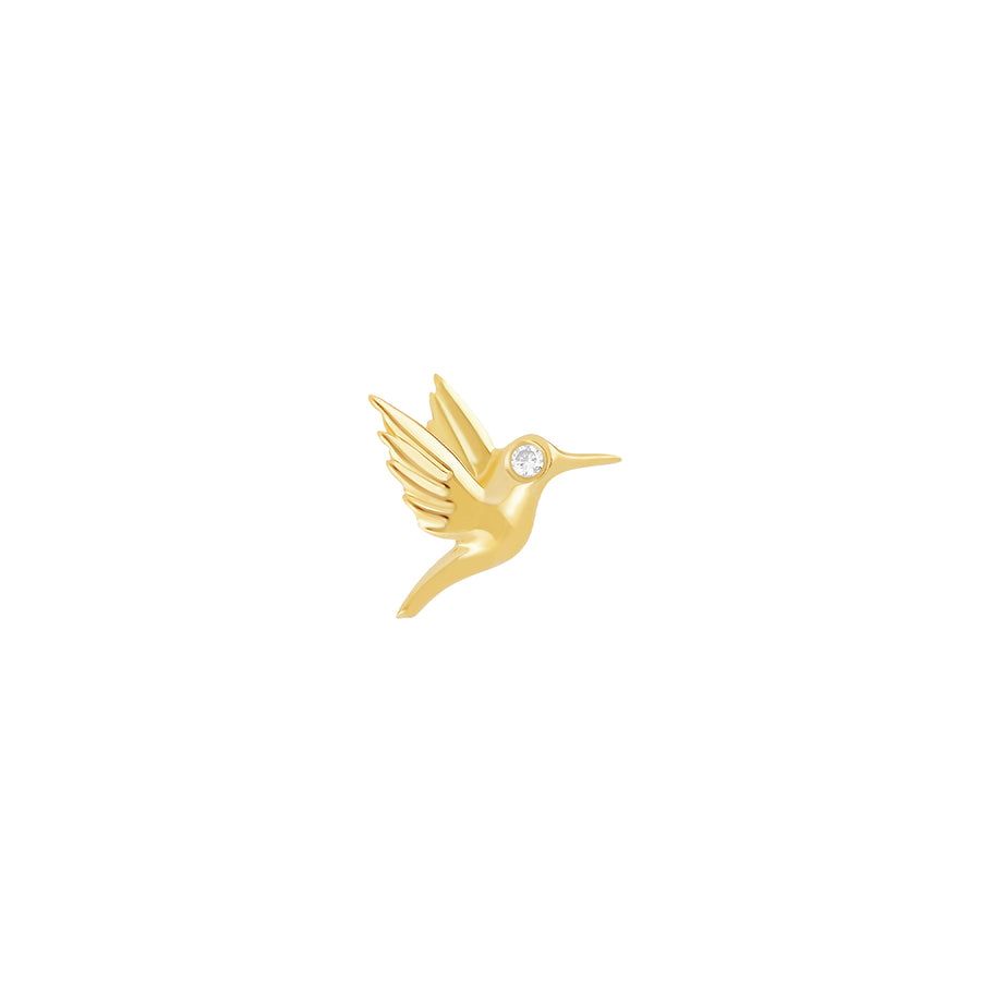 EF Collection Mini Hummingbird Stud Earring, front view
