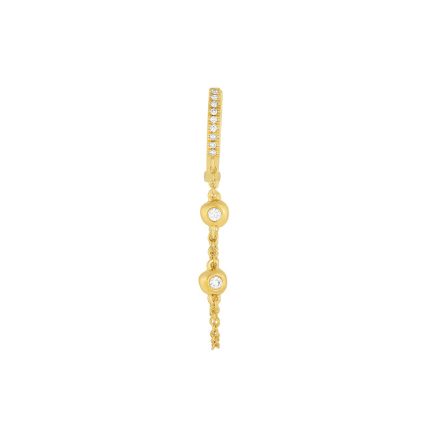 EF Collection Pillow Chain Mini Huggie, front view