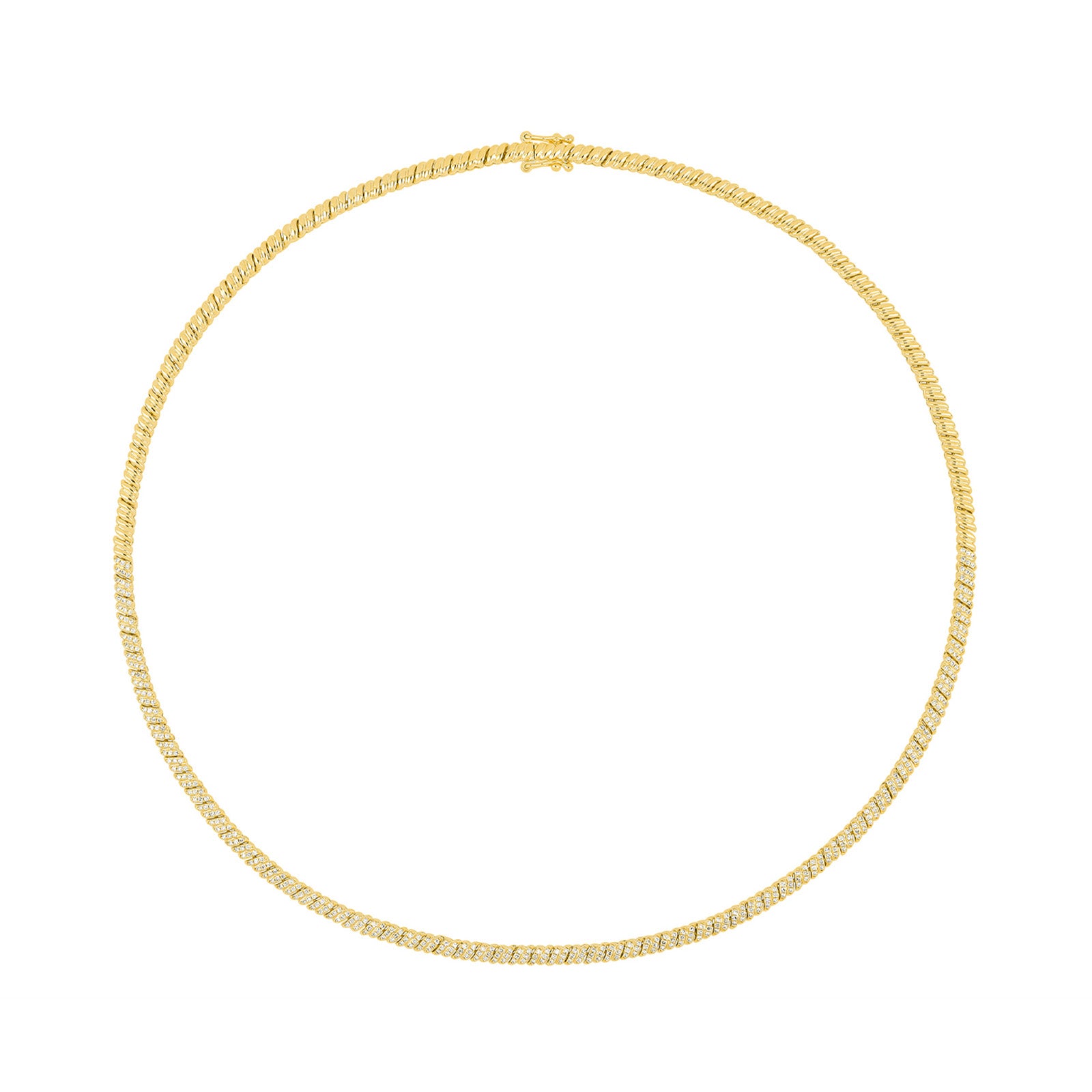 EF Collection Twist Eternity Necklace - Necklaces - Broken English Jewelry, top view