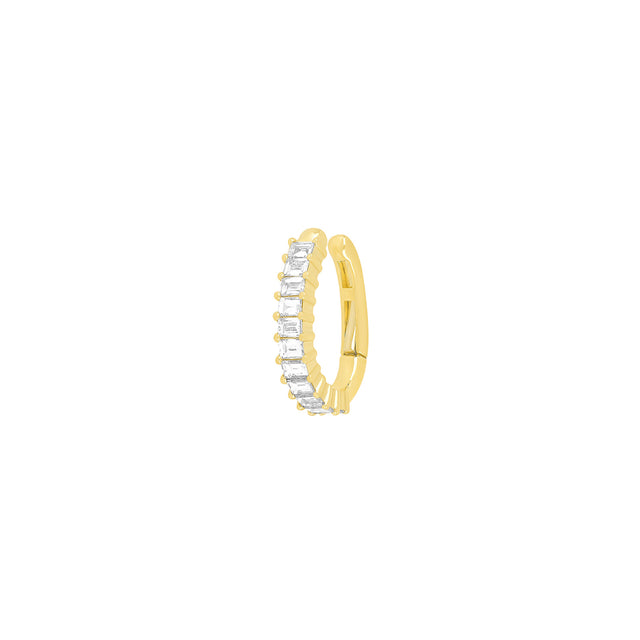 EF Collection Baguette Ear Cuff - Earrings - Broken English Jewelry front angled view