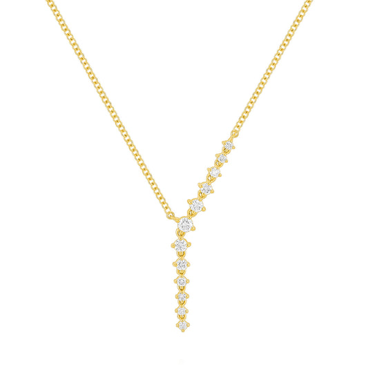 Waterfall Necklace - Yellow Gold - Main Img