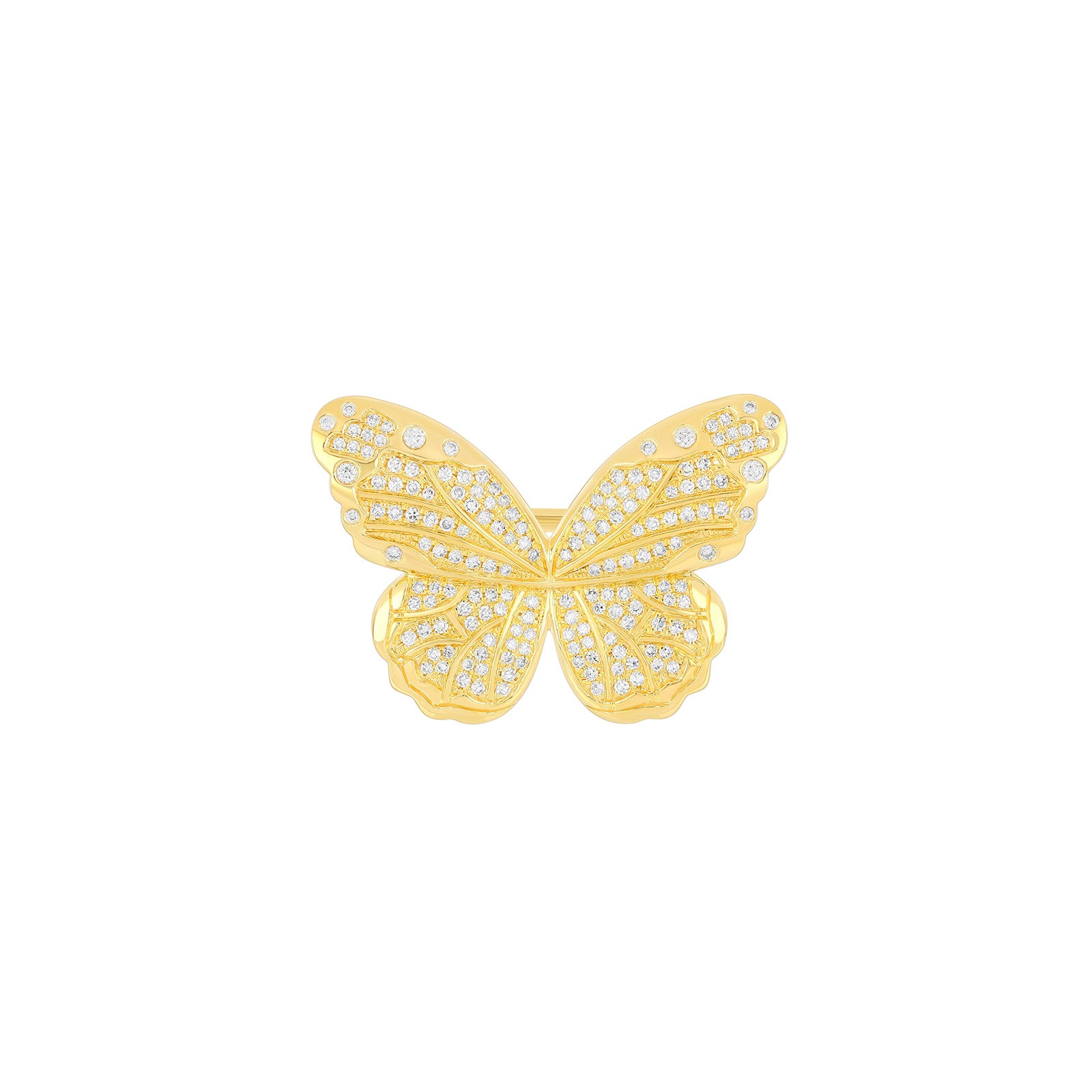 EF Collection Pavé Diamond Jumbo Butterfly Ring - Rings