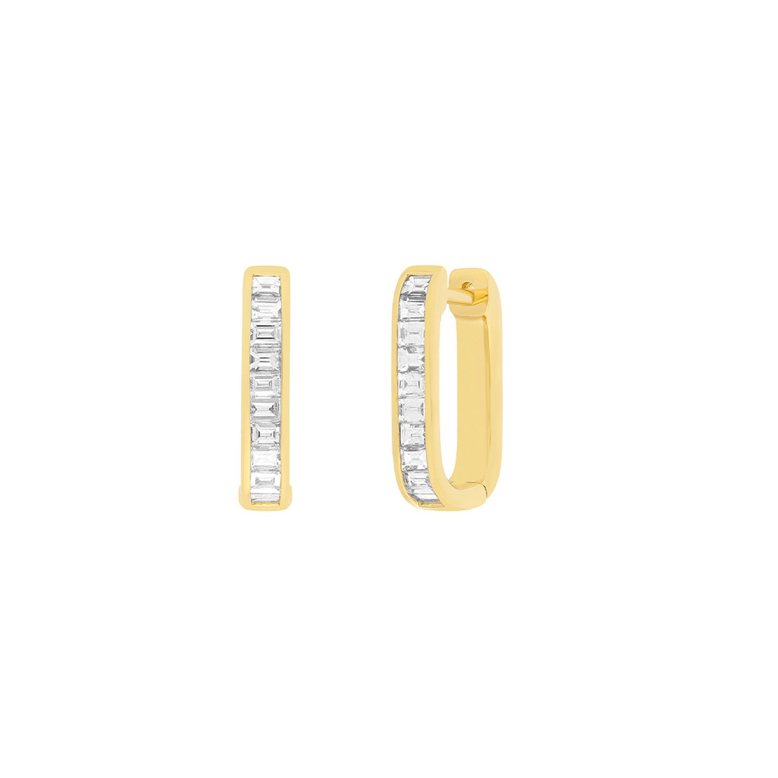 EF Collection Jumbo Lola Hoop Earrings- Yellow Gold - Earrings - Broken English Jewelry