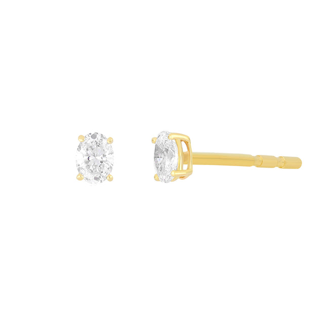 Oval Stud Earrings