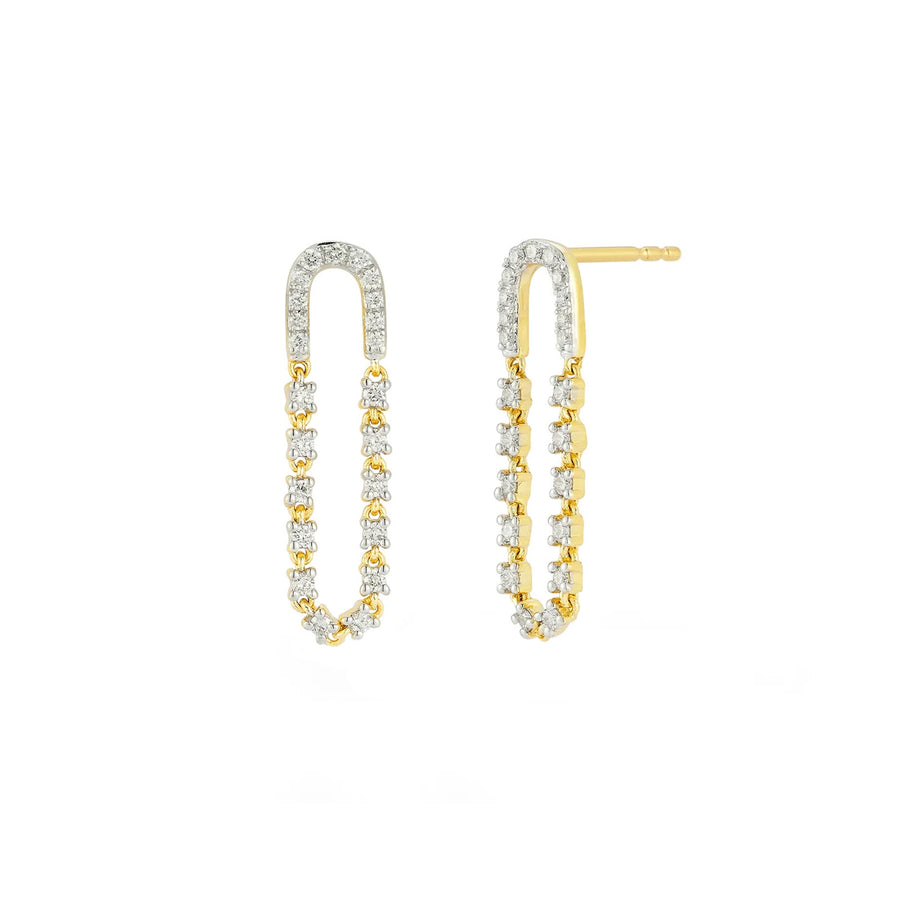 EF Collection Loop Chain Stud Earrings - Earrings - Broken English Jewelry