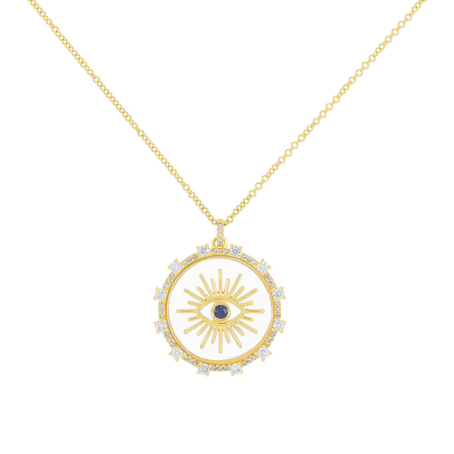 EF Collection Floating Evil Eye Necklace - Necklaces - Broken English Jewelry