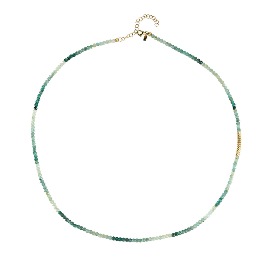 EF Collection Ombre Tourmaline Birthstone Bead Necklace - 20" - Necklaces - Broken English Jewelry top view