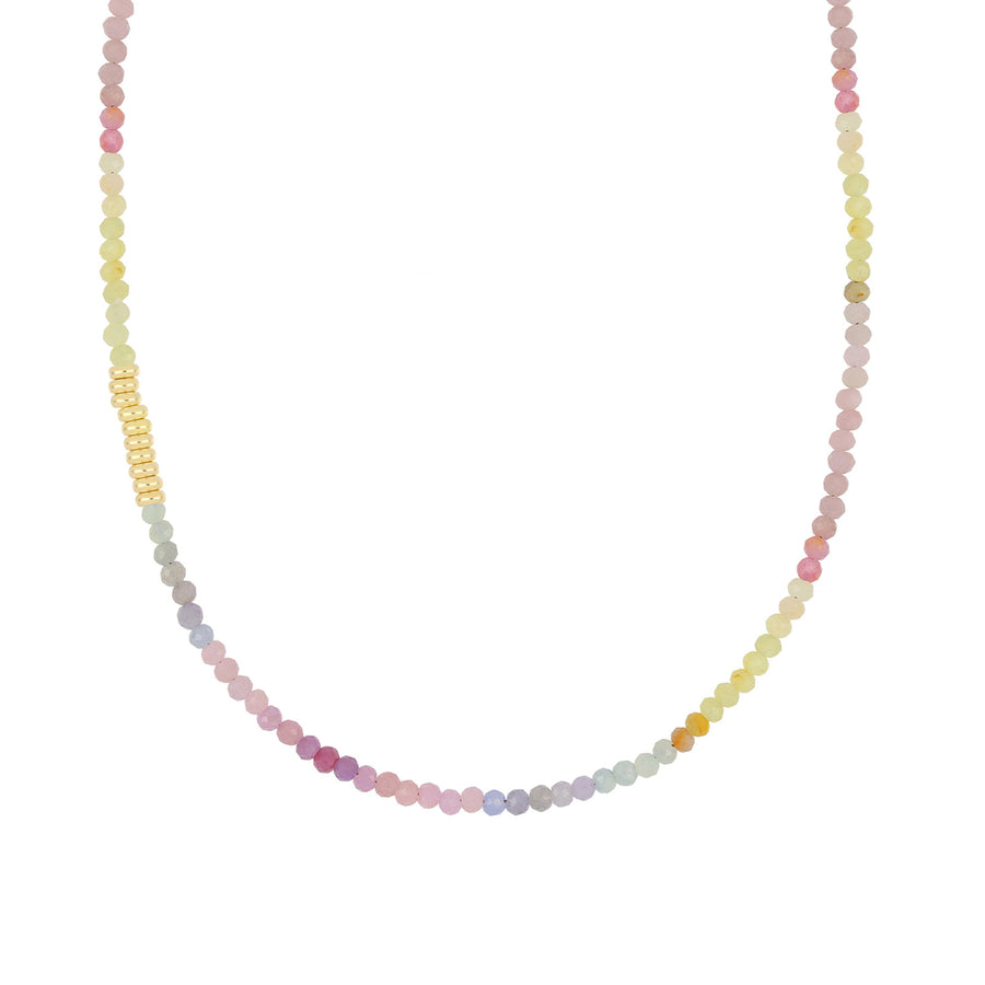 EF Collection Ombre Sapphire Birthstone Bead Necklace - 20" - Necklaces - Broken English Jewelry detailed view