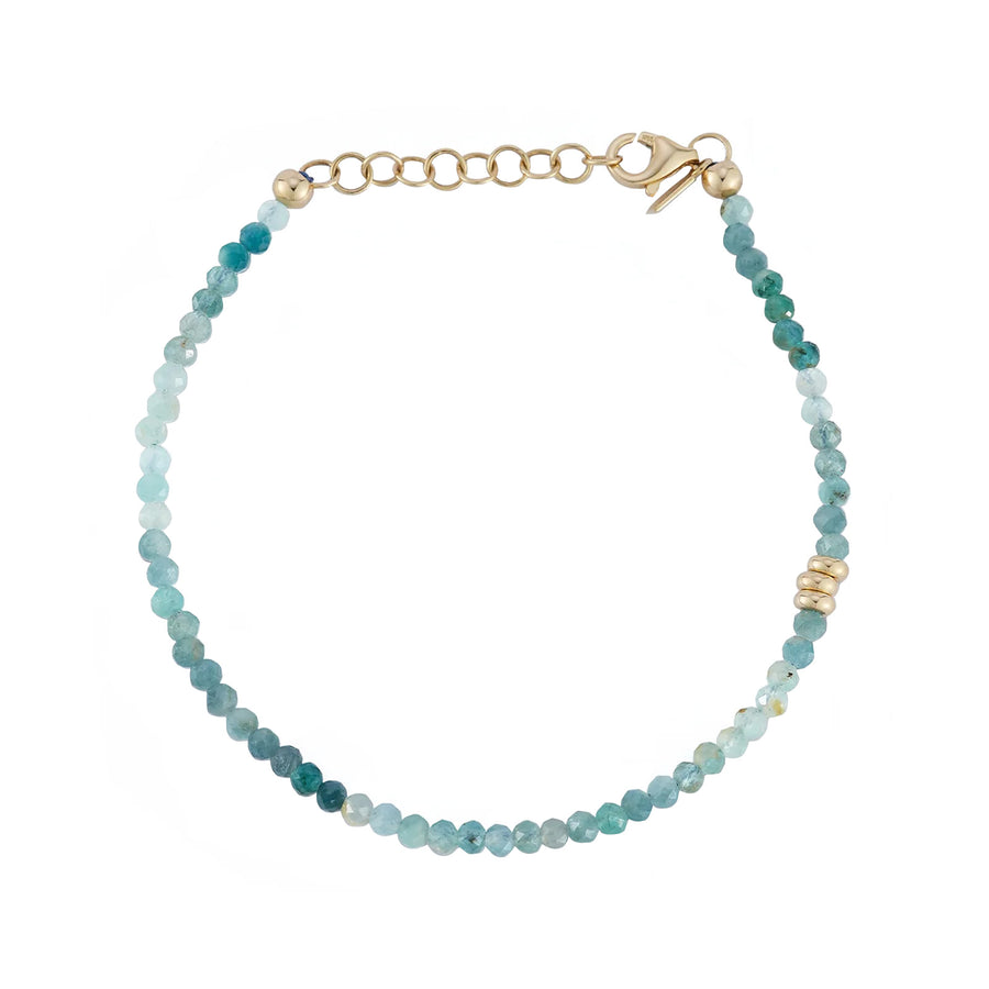 EF Collection Ombre Tourmaline Birthstone Bead Bracelet - Bracelets - Broken English Jewelry top view