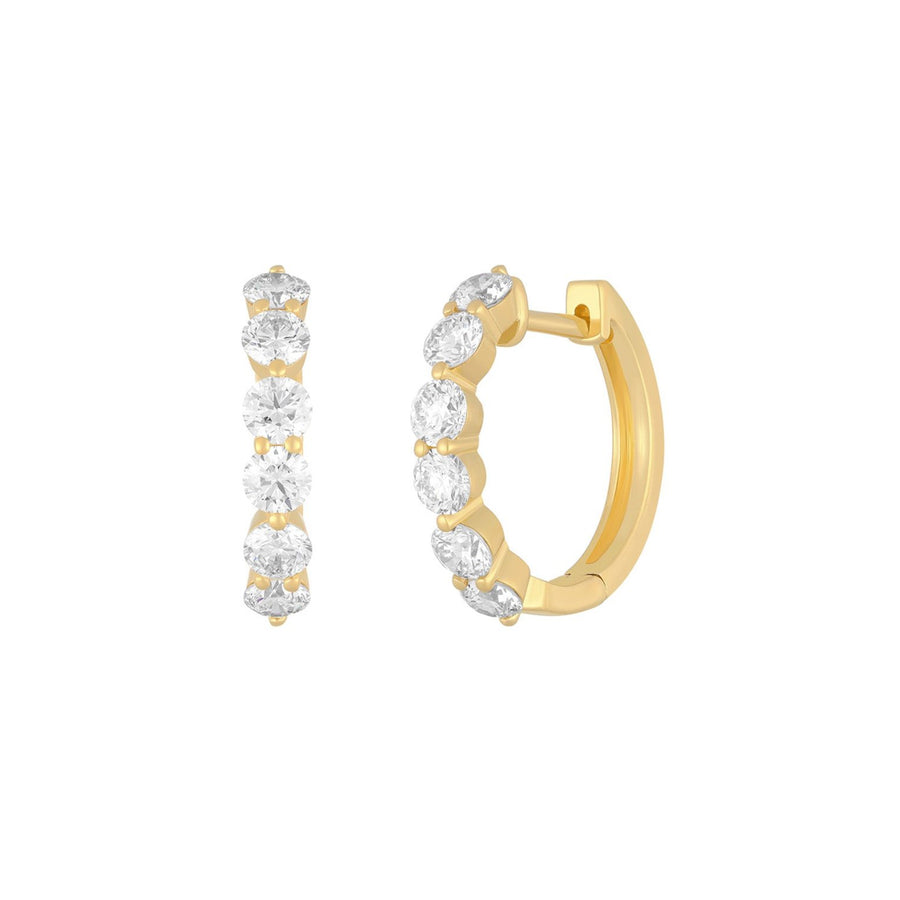 EF Collection Jumbo Diamond Hoop Earrings - Earrings - Broken English Jewelry