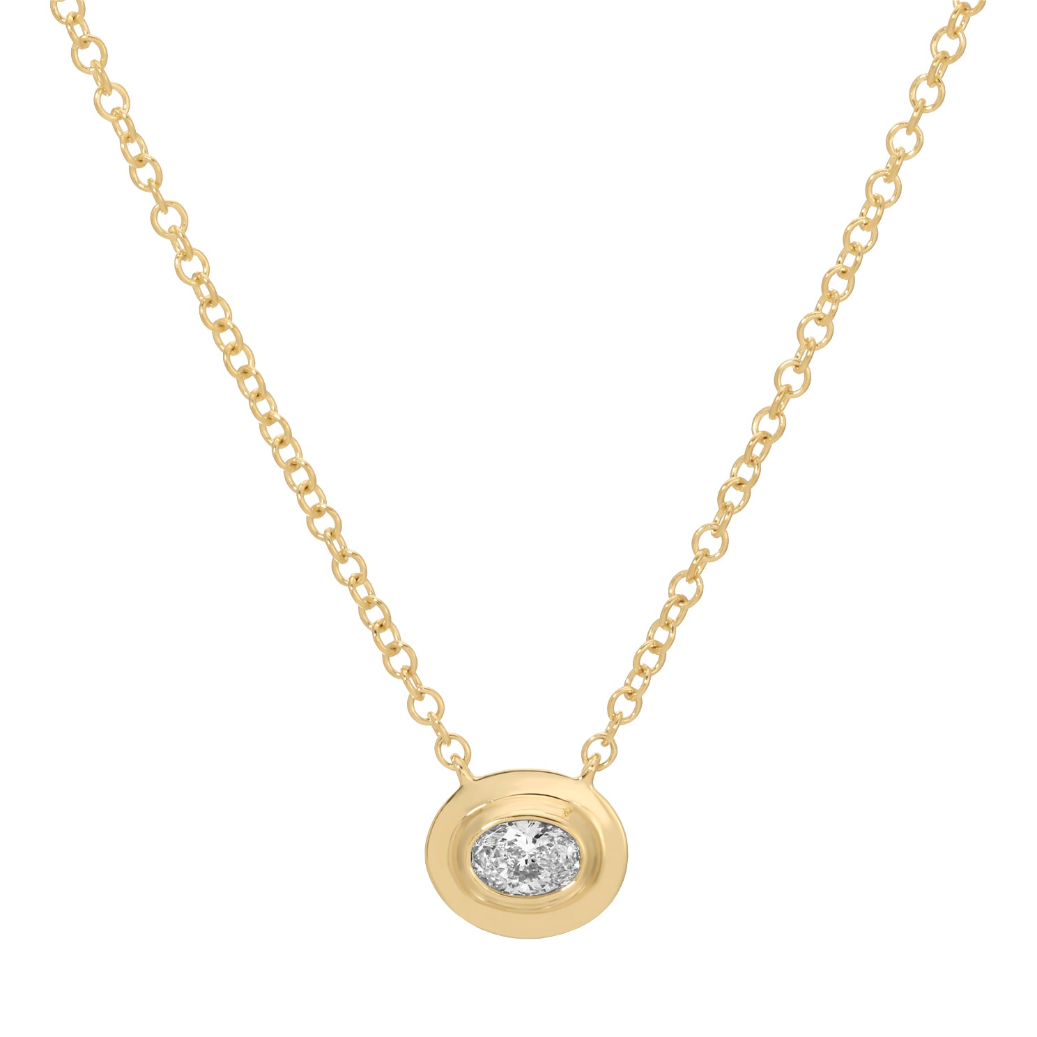 Oval Diamond Necklace